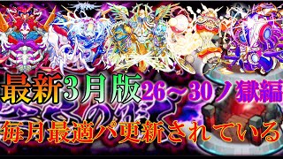 【モンスト】毎月ころころ変わる禁忌の獄編成【26～30】【ABC】