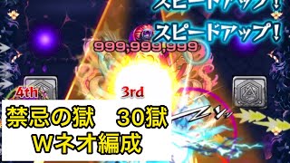 [モンスト] 禁忌の獄 30獄　Wネオ編成