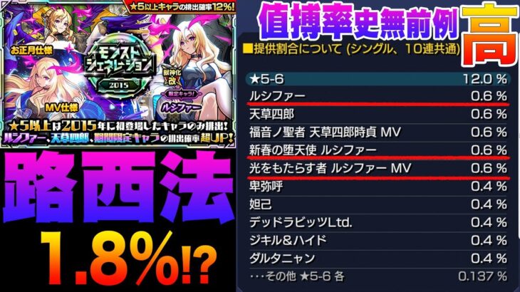 【モンスト】緊急！1.8中獎率🤩！？路西法不愧為MIXI推的孩子呢!｜monster strike 怪物彈珠