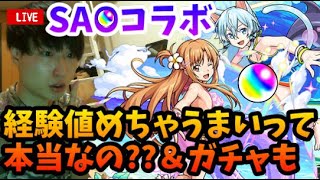 【モンストLIVE】SAO第三弾コラボ！経験値めっちゃうまランク上げ祭りや！【ルイ】