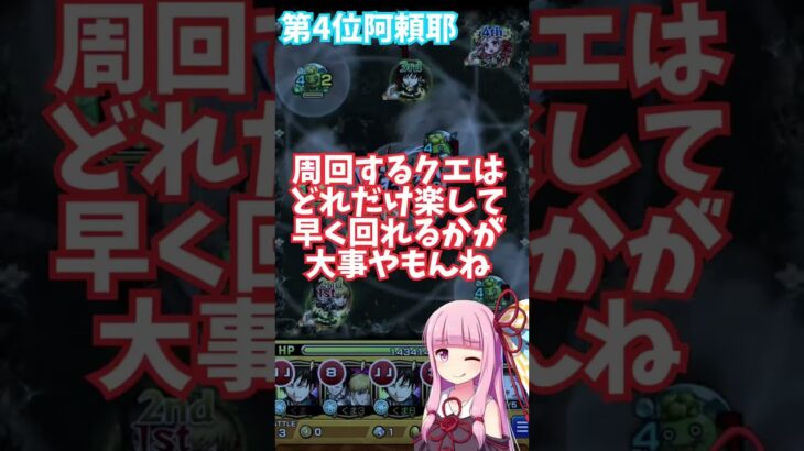 【禁忌深淵簡単ランキング】不可思議マラソンのご参考に！【モンスト】 #Shorts