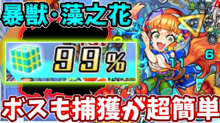 【暴獣の研究所：藻之花】コイツ入れると捕獲率１００％が超簡単！【モンスト】