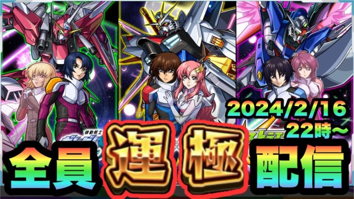 【ガチャ限運極】ガンダムSEEDFREEDOMコラボキャラ全運極！！僕にも武器はある！SEEDへの愛だ！！！【シン】【24/2/16】【モンストLIVE】