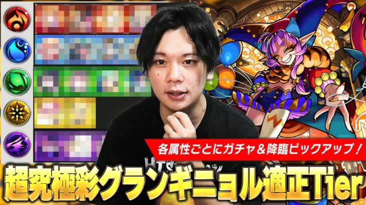 【モンスト】しろ「超究極彩の中では比較的やりやすいかも！」化け物キャラたちが大暴れでSSワンパンも！？性能も良いので頑張って運極作ろう！超究極彩『グランギニョル』各属性適正Tierランキング！【しろ】