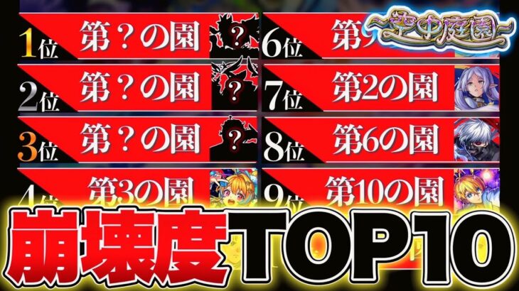 【モンスト】ついに全階層がヌルゲーに…空中庭園崩壊度ランキングTOP10