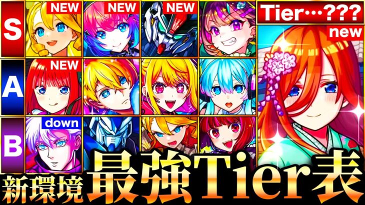 【モンスト】五等分の花嫁参戦！新環境最強キャラランキングTOP50《Tier表》《11周年ver》