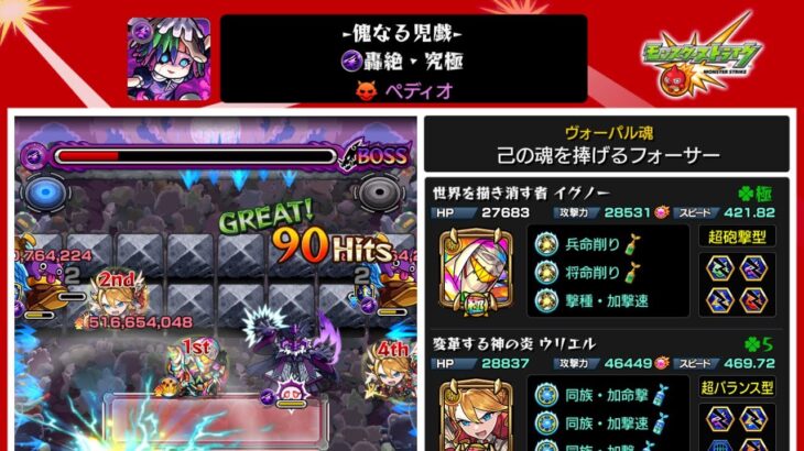 【モンスト】ペディオ攻略