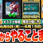 【モンスト】月曜からやることまとめ※見逃し厳禁※超究極シュリン＆ガーラを初日運極したオススメ編成！スケルトンガチャで限定の狙い方！周回すべき降臨と適性まとめ【ブライダル5】【へっぽこストライカー】